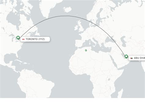 Flights from Toronto (YYZ) to Abu Dhabi (AUH) .